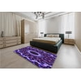 thumbnail image 4 of Ahgly Company Indoor Rectangle Patterned Purple Plum Purple Area Rugs, 8' x 12', 4 of 6