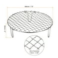 thumbnail image 2 of Uxcell Round Cooking Rack, 7.5-inch Stainless Steel Cross Wire Barbecue Grill Net Racks with 50mm Legs, 2 of 5
