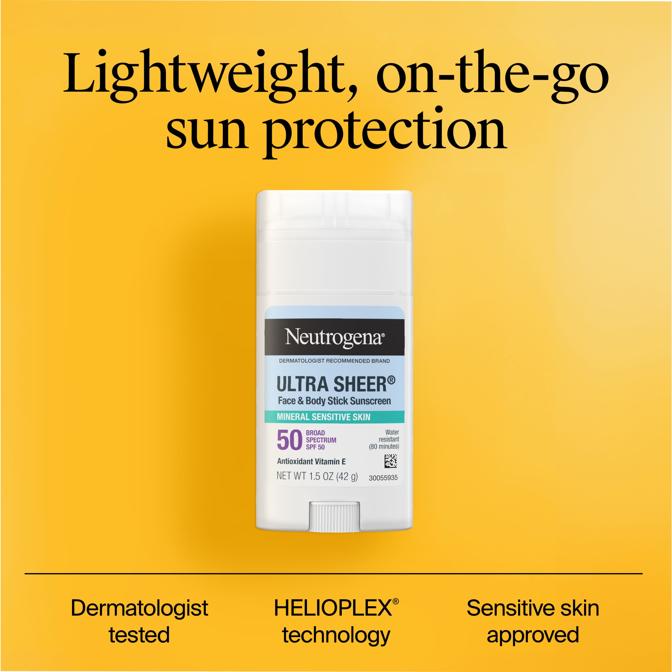 Neutrogena Ultra Sheer Mineral Sunscreen Stick SPF 50, 1.5 oz photo 3