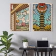 thumbnail image 4 of Tríptico de estilo vintage de Pokémon, Pokémon Pikachu, Kabi Beast, póster para habitación de niños, pintura de pared, decoración de interiores, pintura en lienzo, 4 of 5