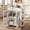 White and natural, variant on Kitchen Island Table On Wheels, Storage Island with Spice Rack and Drawer, Rolling Kitchen Cart On Wheels, for Home, Dining Room