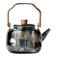 thumbnail image 1 of Tetera de vidrio con colador, té de Kung Fu hecho a mano, tetera de 1L floreciente y de hojas sueltas, tetera para el hogar, Camping, casa de té, 1 of 9