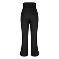thumbnail image 4 of felwors Fleece Lined Leggings Women High Waist Winter Thermal Flare Yoga Pants Lifting Bootcut Bell Bottom with Pockets (Black, S), 4 of 7