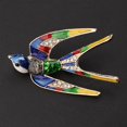 thumbnail image 2 of Retro Dragonfly Owl Animal Brooches Womens Bridal Crystal Brooch Pin Jewelry Swallow1, 2 of 8