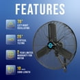 thumbnail image 3 of Tornado 24 inch Outdoor Water-Resistant Wall Mount Fan 2 Speed  UL Listed, 3 of 7
