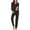 Black, variant on Gkeoshab Pajamas for Women Set Silk Pajamas for Men Women's Pure Color Cotton Long Sleeve Pajamas Slim Homewear Tops Pants Set Nightdress for women