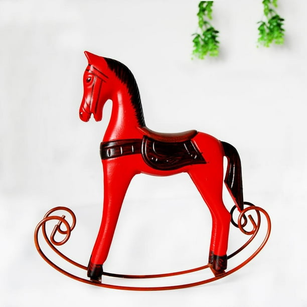 Caballo Mecedora de Madera Perfecl Modelo Rojo 23.5 cm