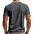 thumbnail image 3 of Vetsdori Workout T-Shirts for Men Breathable Short Sleeve Pullover Fashion Stylish V-Neck Athletic Mens Shirts Dark Gray, 3 of 7