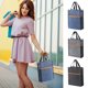 thumbnail image 1 of Bolso de hombro de lona | Moda casual Satchel de Color Liso | Bolso elegante de 34x28x11cm | Cómodo Duradero | Organizador de viajes, compras y ocio, 1 of 1