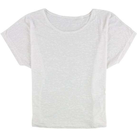 Tags Weekly Womens Burnout Cap Sleeve Graphic T-Shirt, White, Large