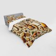 thumbnail image 2 of Ambesonne Cooking Themed Bedding Set 4 Pcs, Chef Food Kitchen, King, Cream and Orange, 2 of 2