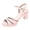 Pink, variant on NOKIO Women'S High Heel Sandals Fashion Womens Breathable Lace Up Shoes Heels Casual Sandals Women High Strappy Chunky Block Square Toe Sandals Wedding Dress Shoes