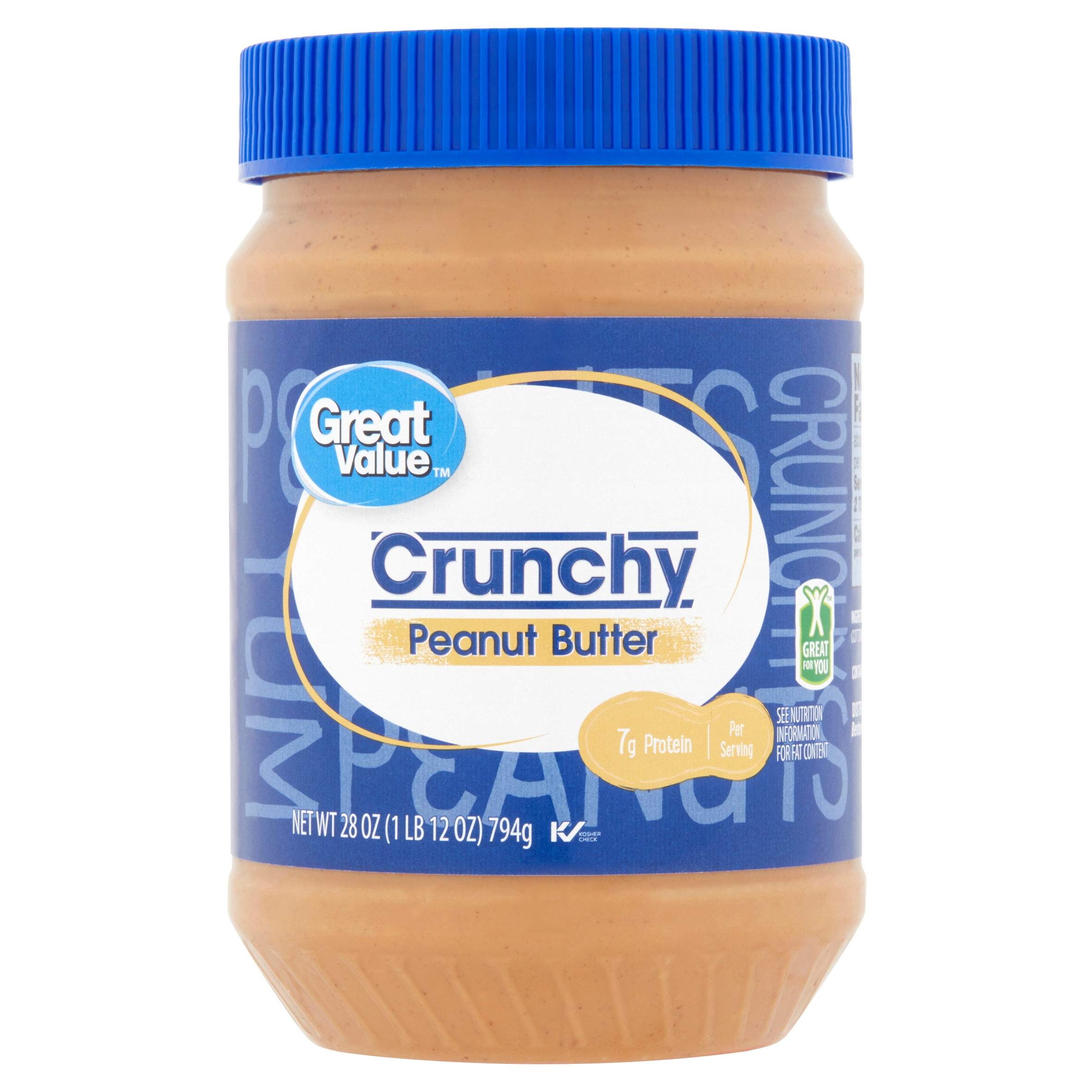 Great Value Crunchy Peanut Butter, 28 Ounces - image 3 of 8