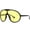 Black/Yellow, variant on Trendy Oversized Sunglasses for Women Men Fashion Shield Aviator Sun Glasses UV400 Protection Goggles