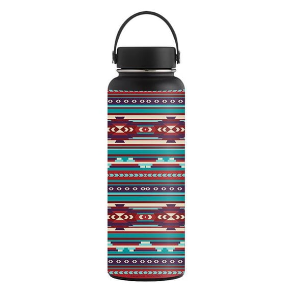 MightySkins CF-HFWI40-Southwest Stripes Carbon Fiber Skin for Hydro Flask 40 oz Wide Mouth Sticker - Southwest Stripes