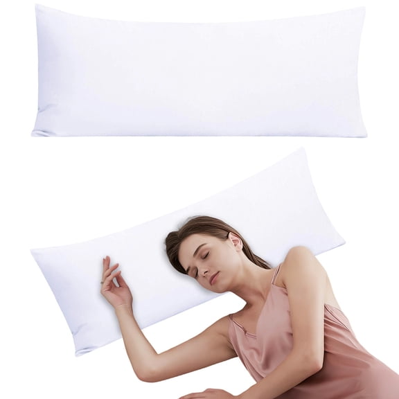 BinKFF Zippered Pillowcases, Soft Pillow Protectors with Zipper Standard Size, Microfiber 20x54 Pillow Cases, Soft, Fade, Stain Resistant Pillow Cases with Envelope Closure, 20x54 Inches