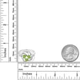 thumbnail image 3 of Gem Stone King 925 Sterling Silver Heart Green Peridot 3-Stone Ring for Women (1.22 Cttw, Heart Shape 4MM, Gemstone August Birthstone, Size 8), 3 of 4