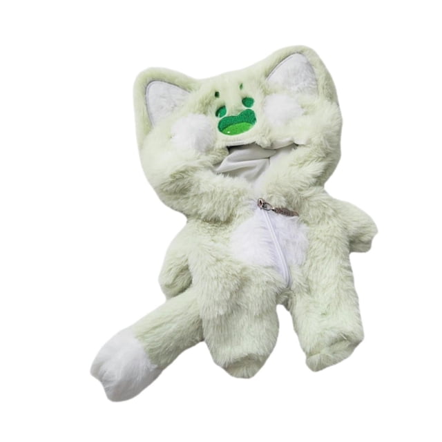 Ropa de muñeca con diseño de gato, mono de peluche, ropa de peluche moderna para niños verde