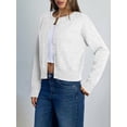 thumbnail image 3 of UZMOG Cardigan Sweaters for Women, Cropped Cardigan Sweaters for Women Y2k Fall Fashion Clothes, 3 of 7