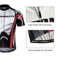 thumbnail image 4 of Bike Jersey for Men Cycling Shirts Short Sleeve Reflective Road Bicycle Top UPF Biking Clothing Red L, 4 of 7
