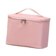 thumbnail image 4 of Bolsa de maquillaje, neceser, ligera, con cierre de cremallera, asa y divisor. Rosa, 4 of 8