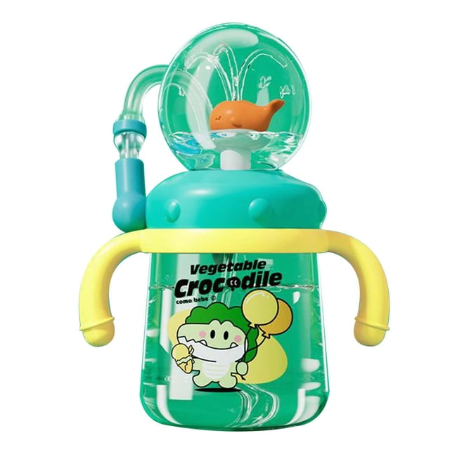 Gkeoshab Glass&Bottle Drinking Cup With Squirt 2025 New Cute Cup Water Bottle Spray Sippy Cup Leak Proof Weighted Cup For Kids 220ml Home & Garden