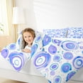 thumbnail image 4 of Manfei Modern Geometric Geometric King Size Comforter Sets,Watercolor Splatter Ink Bedding Comforter Set,Purple White Blue Bedding Set For Teens,Luxury Bedroom Decor Reversible,3 Pieces, 4 of 8