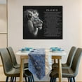 thumbnail image 6 of HFDF Psalm 91 Wall Art Lion of Judah Pictures Christian Scripture Bible Verse Wall Decor Black and White Canvas Print Painting Artwork for Church Office Living Room 11x14inch Framed, 6 of 6