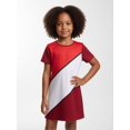thumbnail image 3 of Girls Active Simple Short Sleeve Summer Dress Casual Fit Crewneck Casual Dress for Young Girls Age 5-13, 3 of 6