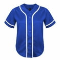 thumbnail image 6 of TOPTIE Women's Baseball Jersey Hip Hop Hipster Button Down Baseball T-Shirt-Blue White-L, 6 of 9