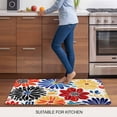 thumbnail image 5 of Ethnic Spring Floral Doormat Outdoor Entrance 18"x30", Summer Colorful Botanical Absorb Moisture Dirt Door Mats, Non-Slip Rubber Backing Floor Mats Indoor, Low-Profile Front Door Rugs, 5 of 9