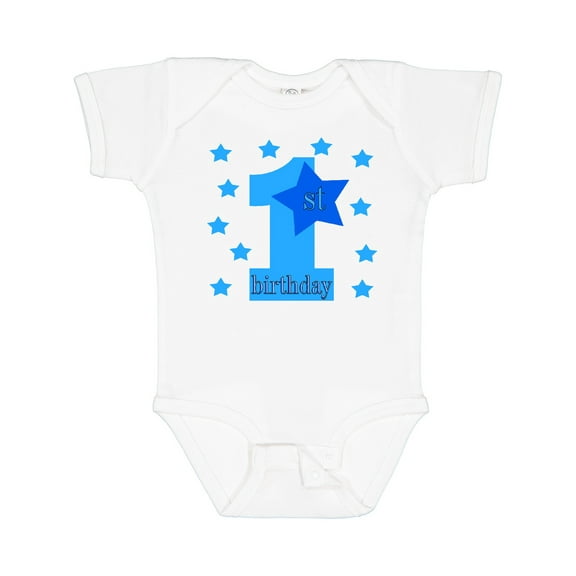 Inktastic 1st Birthday Boy Stars Boys Baby Bodysuit