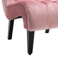 thumbnail image 7 of Accent Chairs, Velvet Upholstered Single Sofa Chair with Button Tufted Backrest and Solid Legs, Modern Ergonomical Lounge Chair with Thicken Cushion for Living Room Office Bedroom,Pink, 7 of 7