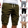 thumbnail image 5 of zeranth Cargo Shorts Solid Color Multi Pockets Men Loose Drawstring Shorts for Jogging, 5 of 7