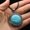 Blue Turquoise, variant on 10pcs 38X43mm Natural Stone Antique Round Crystal Agated Pendants Necklace-Lapis lazuli