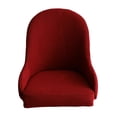 thumbnail image 3 of Housse Extensible à Dossier Ailé, Bras Incliné, Déco d'Hôtel et de Cafés - Rouge,, 3 of 10
