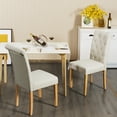 thumbnail image 5 of Costway Set of 2 Parsons Upholstered Fabric Chair with Wooden Legs Beige, 5 of 10
