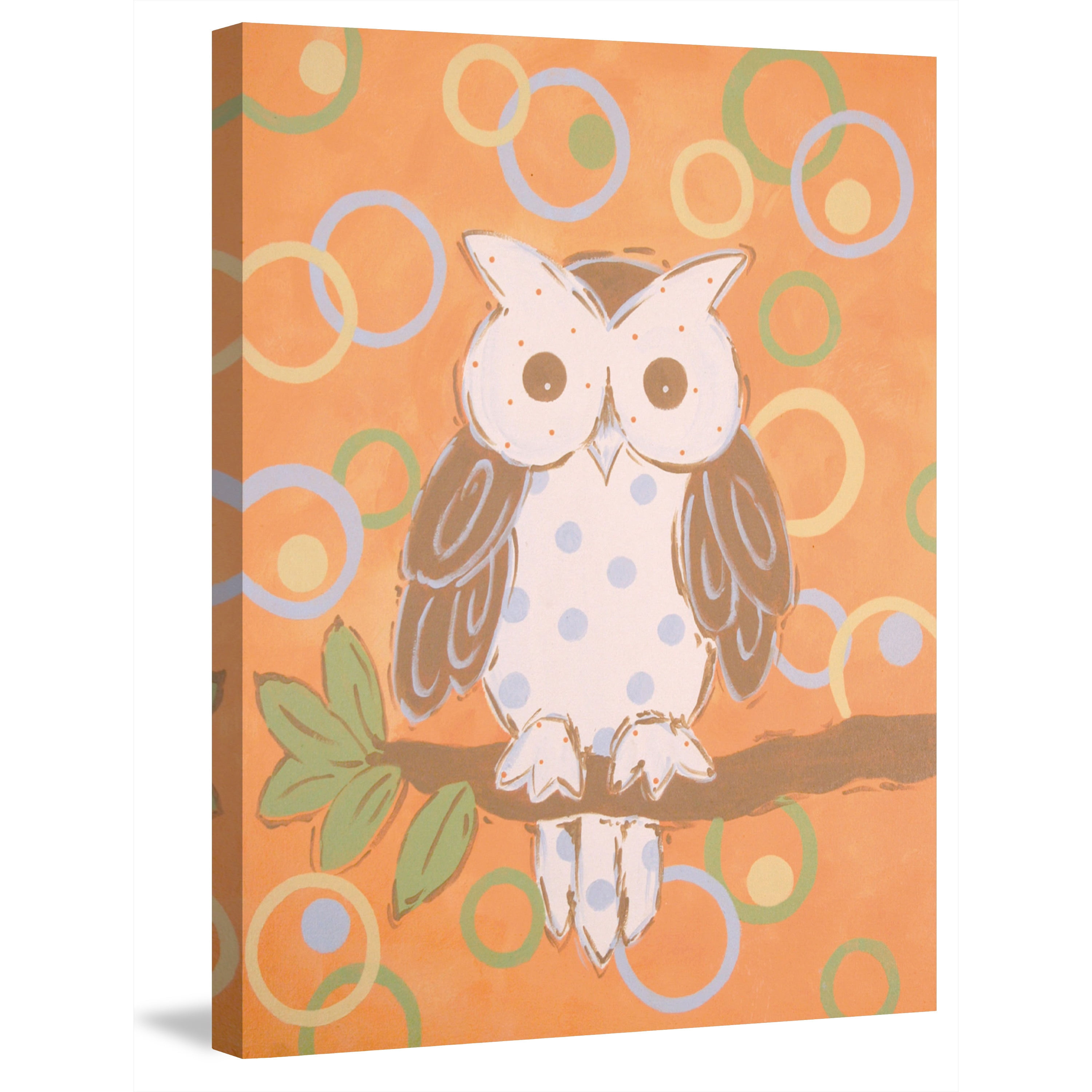 Marmont Hill "Whimsy Owl" by Reesa Qualia Painting Print on Wrapped Canvas