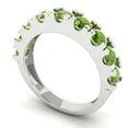 thumbnail image 2 of 1.53 ctw Wedding Band for Women - 18K White Gold Natural Peridot Stackable Eternity Ring, 2 of 6
