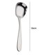 thumbnail image 2 of Cuchara de acero inoxidable | Cuchara cuadrada de fondo plano para postres, arroz y sopas | Utensilio de cocina de 18 cm para servir, remover y recoger | Mango pulido espejo para el hogar y la cocina, 2 of 2