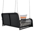 thumbnail image 6 of Historyli Go5H Porch Swing, Hanging Porch Swing With Removable Cushion Covers, 2Metal Chains, Seat And Back Cushion, 2 Pillows, Hammock Chair Swing For Courtyard, 6 of 9