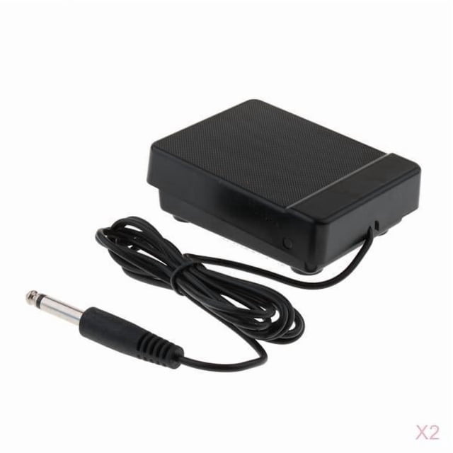 2x Black 61 Key Controlador de piezaza Electrónico Interruptor Pedal Amortiguador