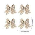 thumbnail image 2 of Christmas Bows for Gifts, Christmas Fresh Checkered Bow Gift Box Packaging Festival Bow Christmas Tree Decoration Festival Essentiales Products Attractive, 2 of 7