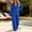 Blue, variant on IUYRTFE Women's V-Neck Long Sleeve Top and Wide Leg Pants Set Casual Two Piece Loungewear Outfit with Relaxed Fit