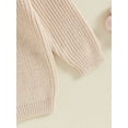 thumbnail image 6 of Musuos Toddler Girls Autumn Winter Knit Sweater 6 12 18 24M 3 4T Long Sleeve Rainbow Floral Bow Strawberry Embroidery Pullover Knitwear, 6 of 8