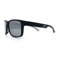 thumbnail image 6 of Polarized Color Mirror Light Weight Rectangle Sport Plastic Sunglasses Black Grey - Silver Mirror, 6 of 8