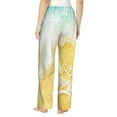 thumbnail image 3 of Disketp Summer Beach Print Women'S Comfy Pajama Pants Casual Drawstring Palazzo Lounge Wide Leg Pants, 3 of 9