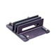 thumbnail image 4 of Soporte de soporte de laptop vertical, para la computadora portátil compacto Servido de espacio robusto Organizador de escritorio de escritorio para Ranura doble gris, 4 of 8