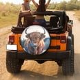 thumbnail image 3 of KAKALAD Beautiful Highland Cow 02 Spare Tire Cover Universal Vehicle Accessories Buckle Car Tools 16”in, 3 of 6