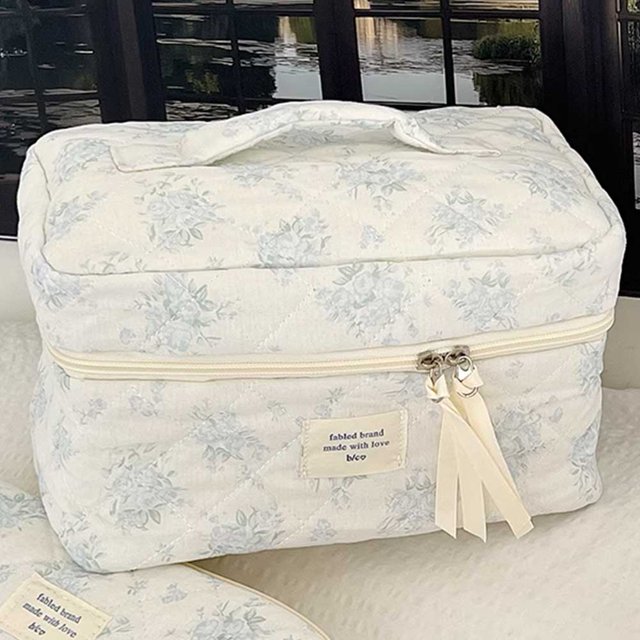 Bolsa organizadora de cosméticos para mujer, estética acolchada de gran capacidad para viajes al aire libre